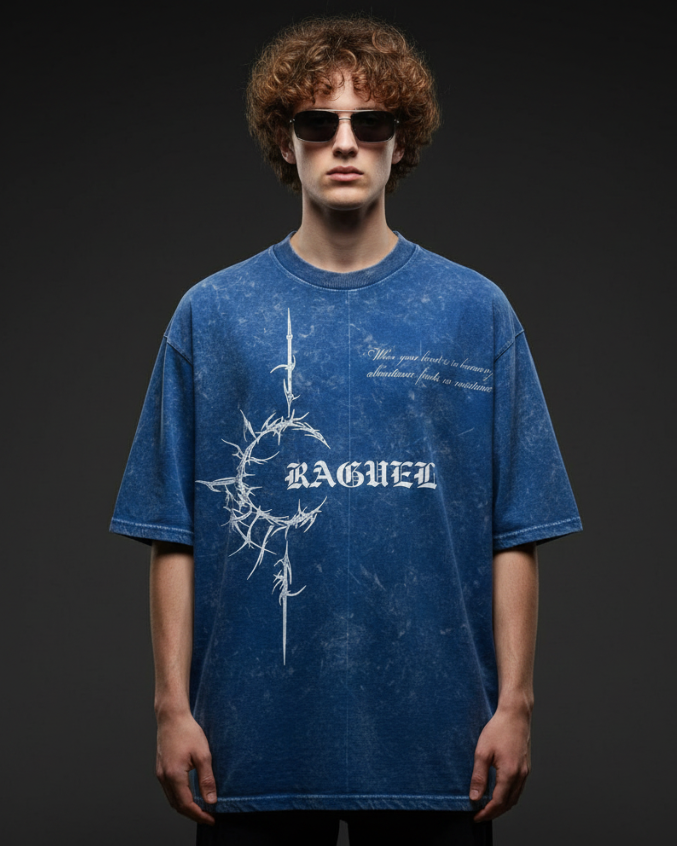 C-Rag Blue Acidwash Oversize T-Shirt
