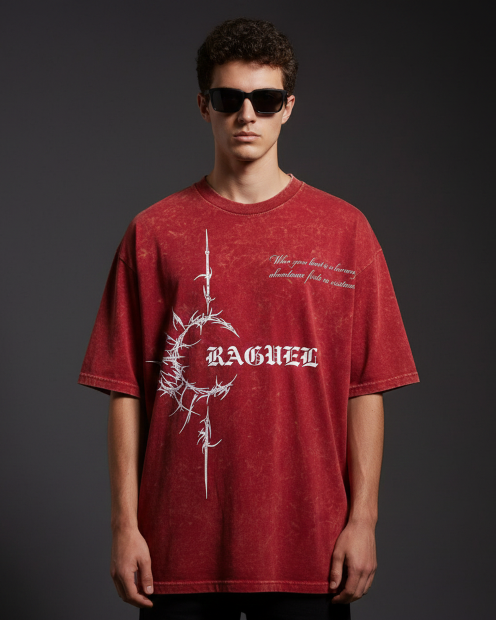 C-Rag Red Acidwash Oversize T-Shirt