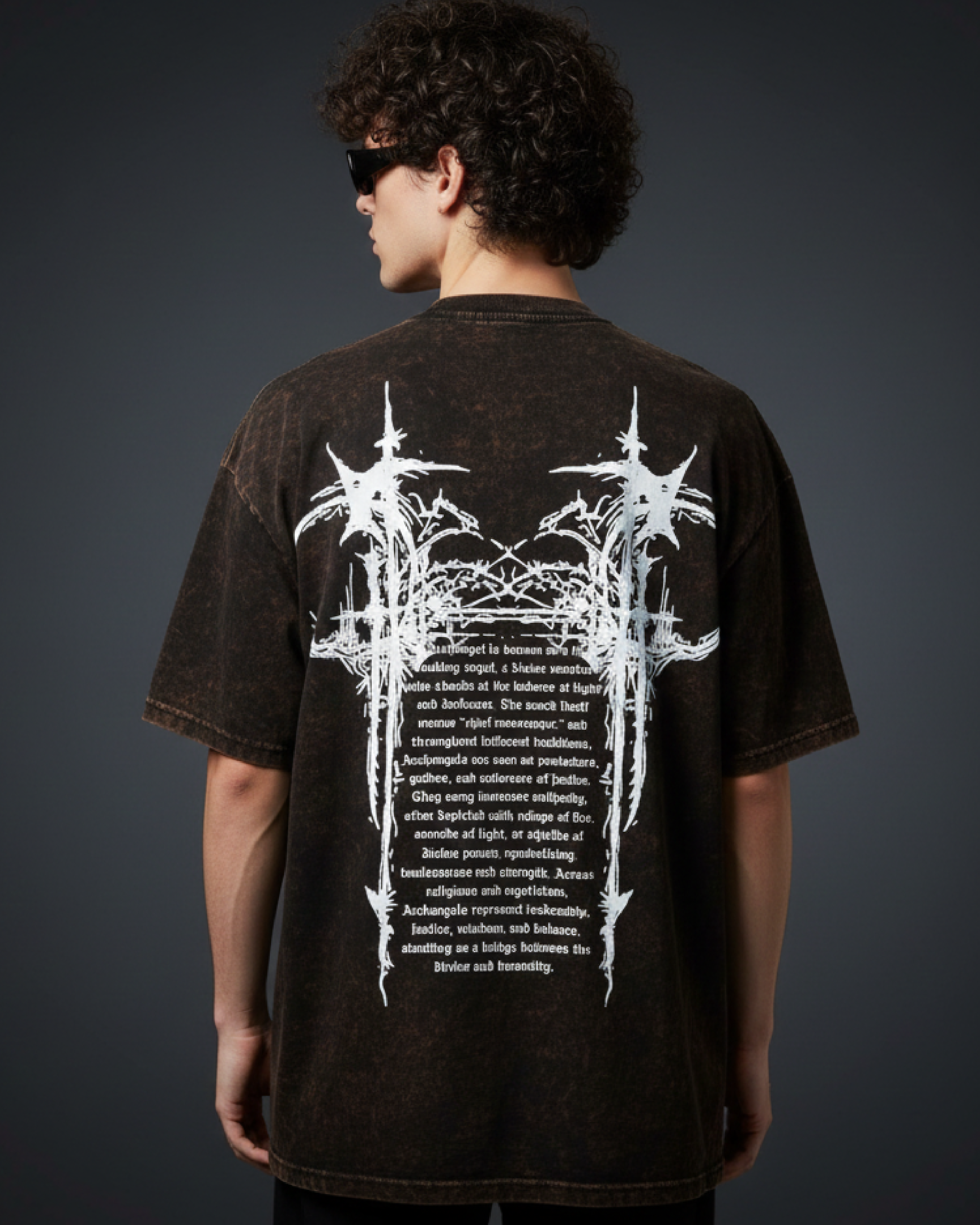 Cage Coffee Acidwash Oversize T-Shirt