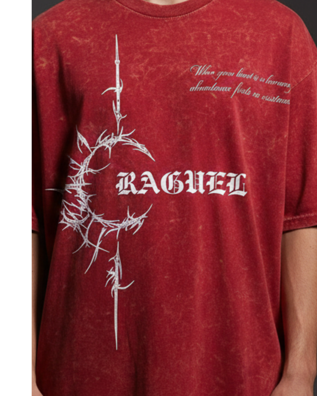 C-Rag Red Acidwash Oversize T-Shirt