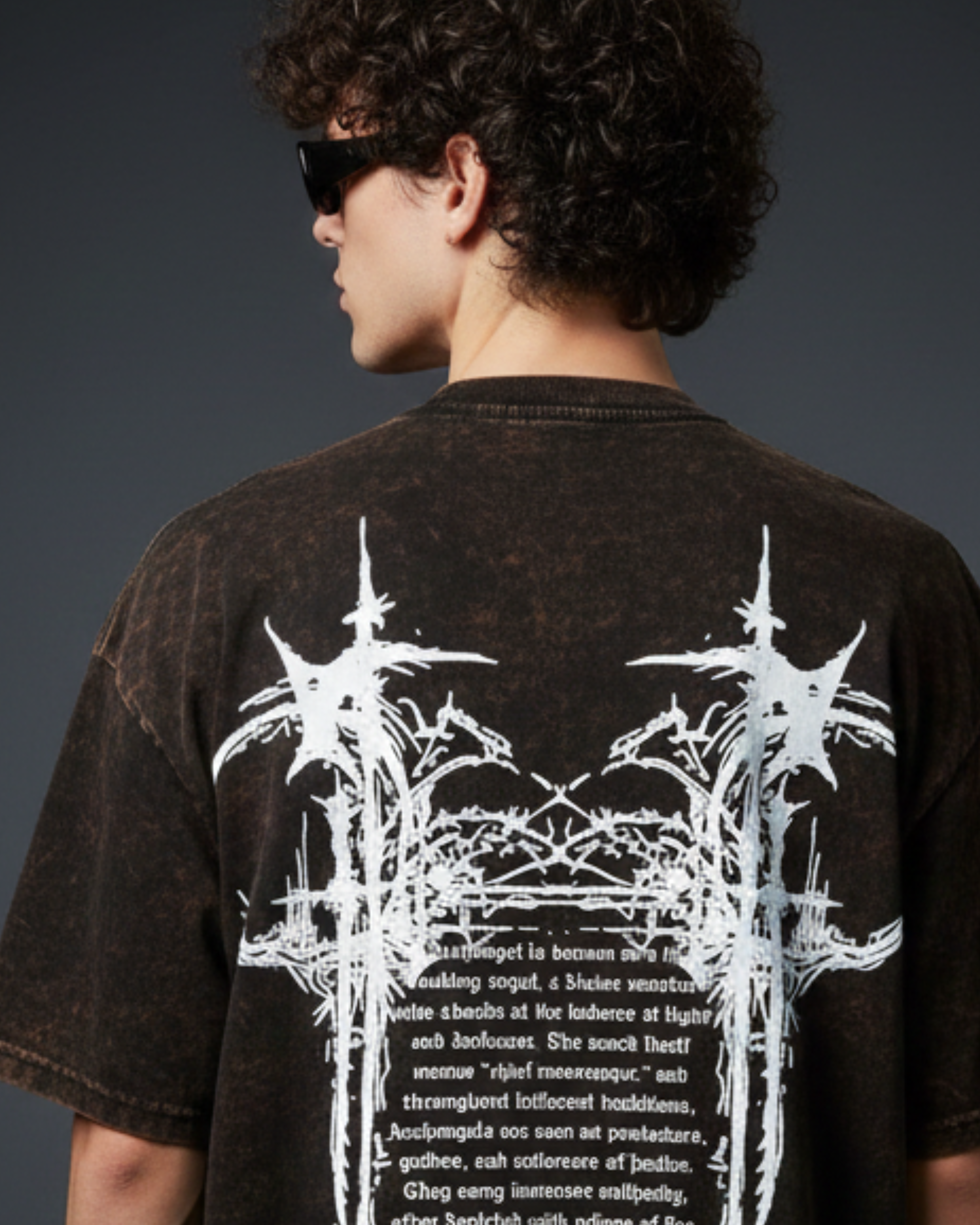 Cage Coffee Acidwash Oversize T-Shirt