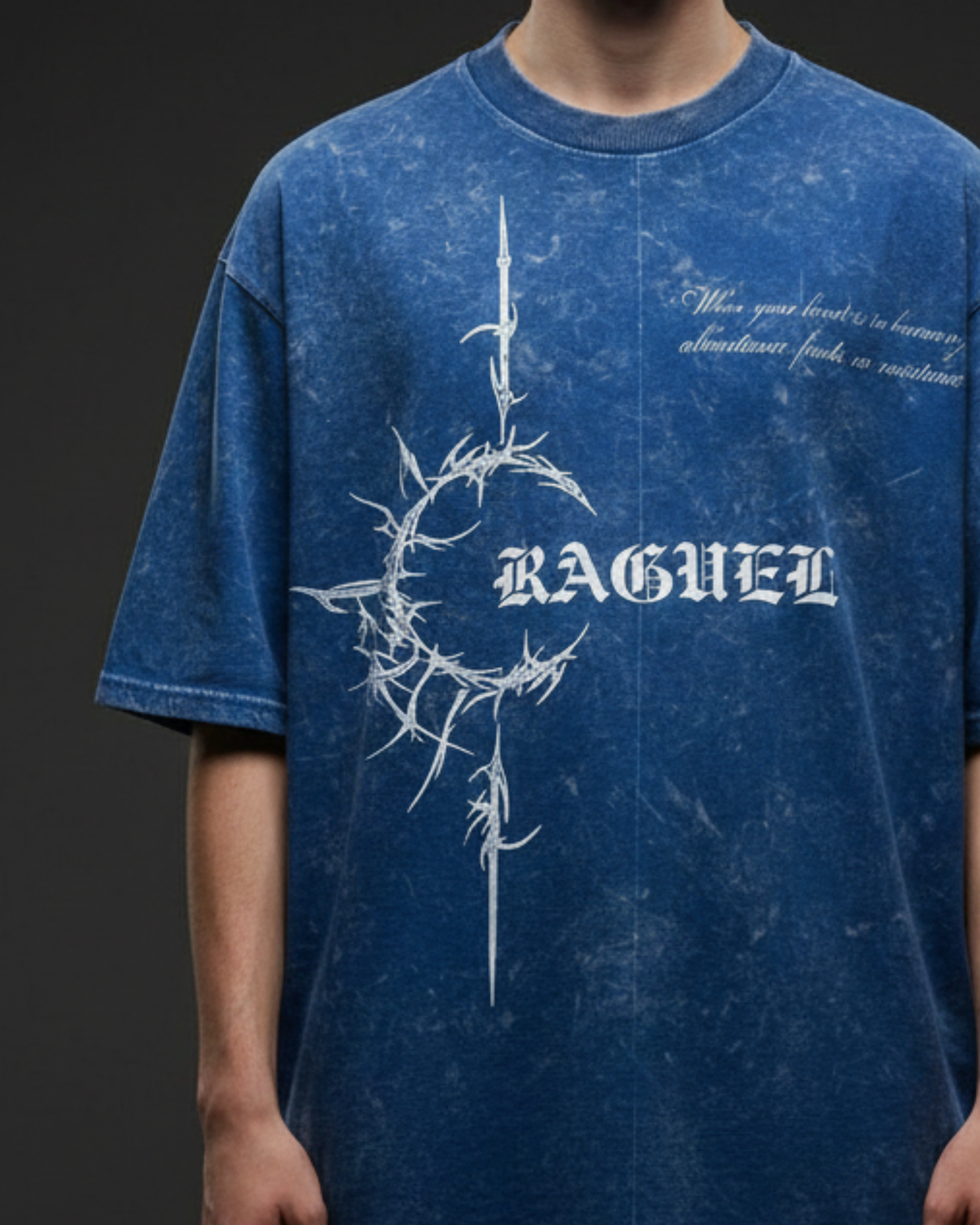 C-Rag Blue Acidwash Oversize T-Shirt