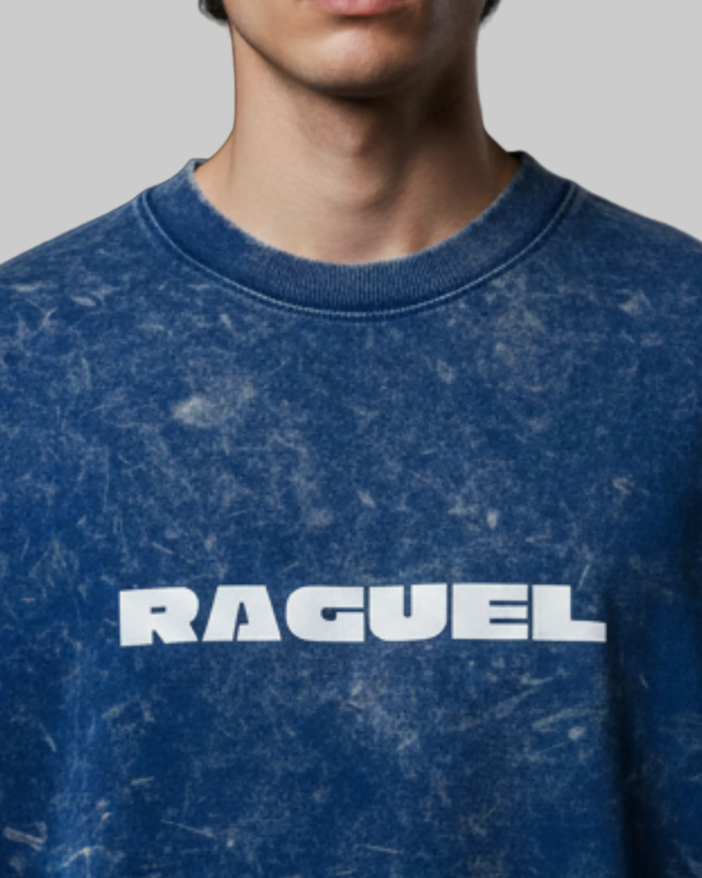 Defi Rag Blue Acidwash Oversize T-Shirt