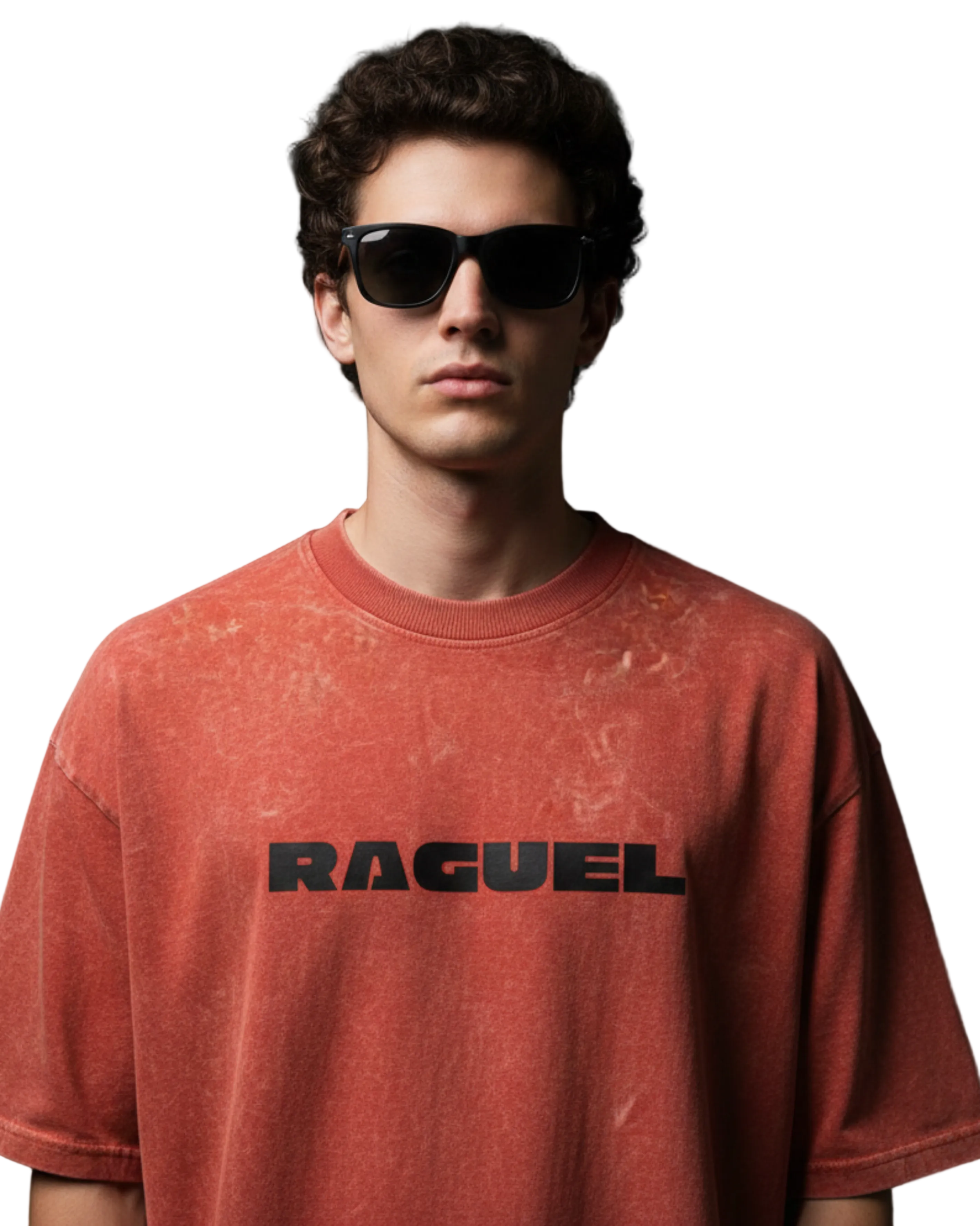 Defi Rag Orange Acidwash Oversize T-Shirt