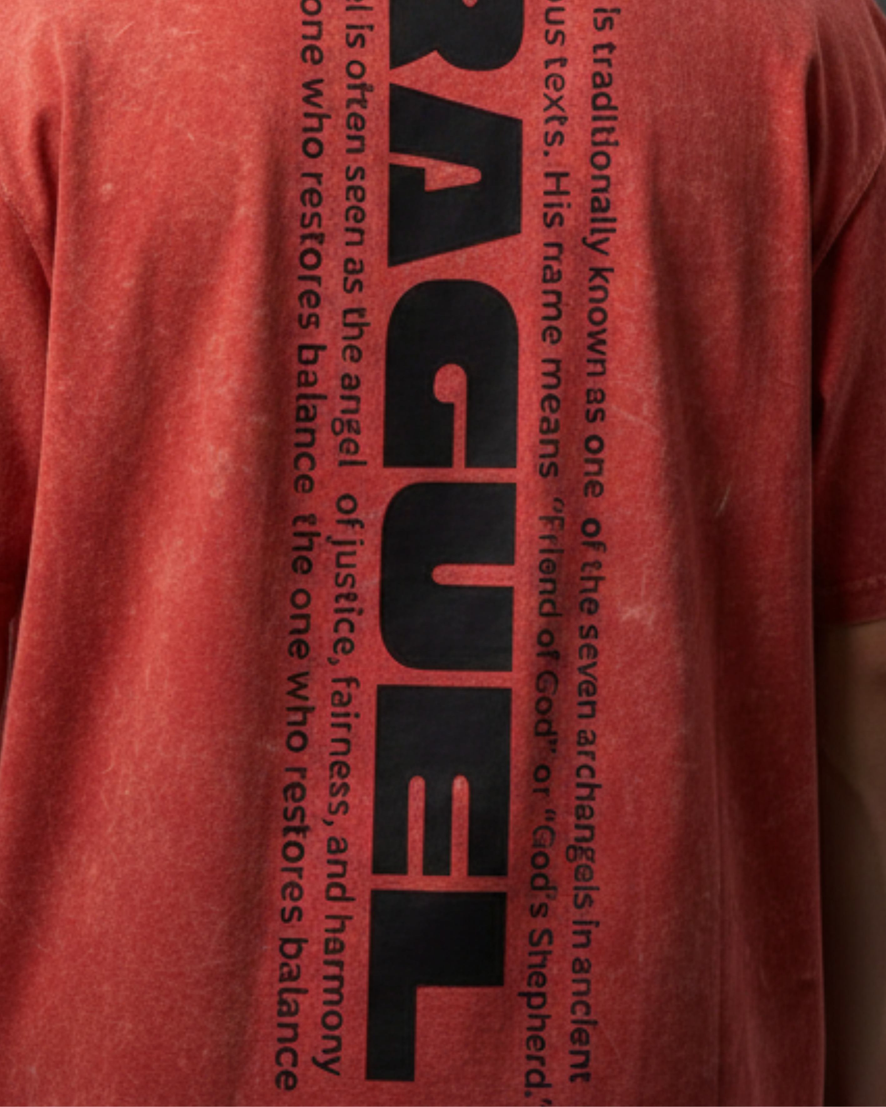 Defi Rag Orange Acidwash Oversize T-Shirt