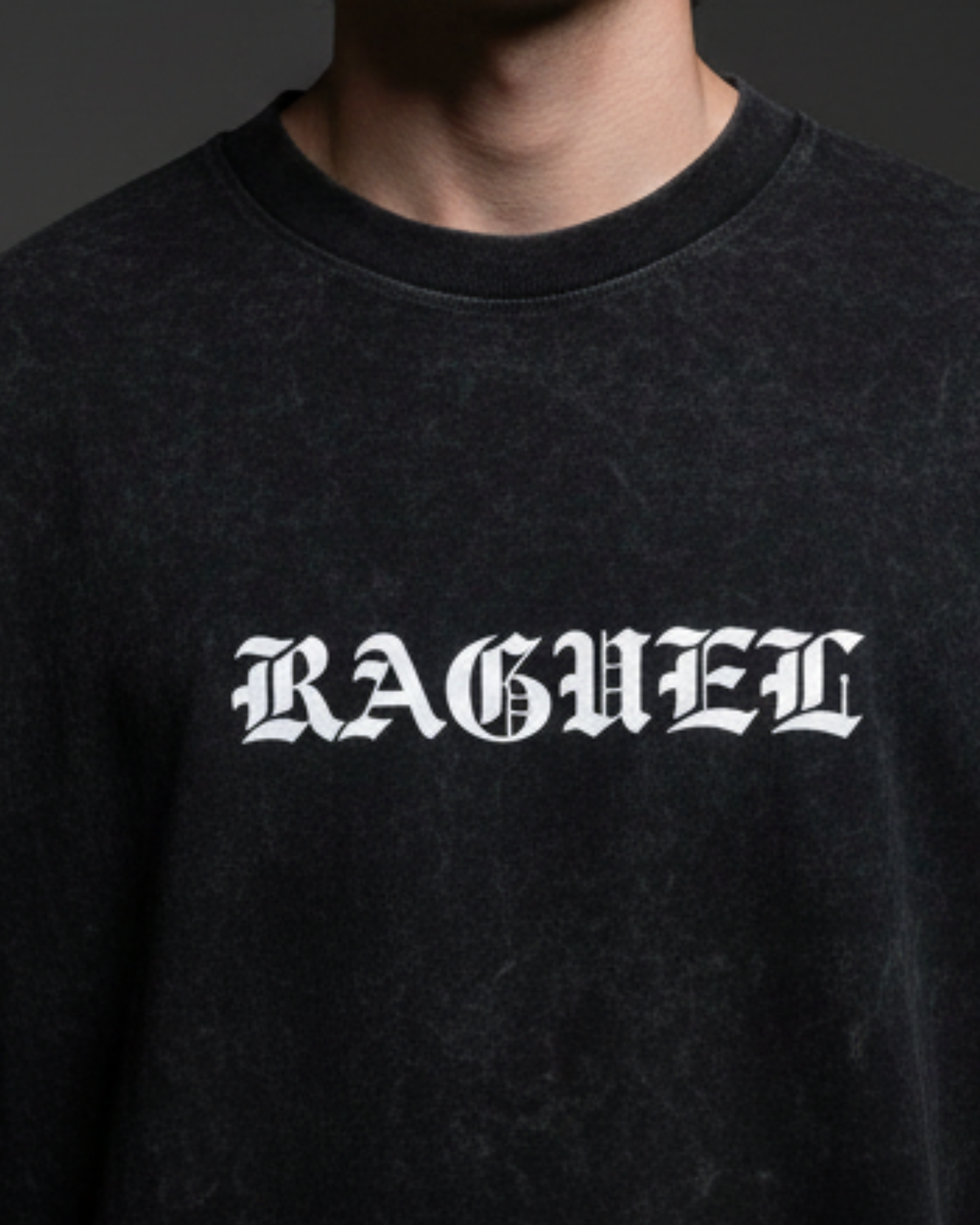 Cage Black Acidwash Oversize T-Shirt