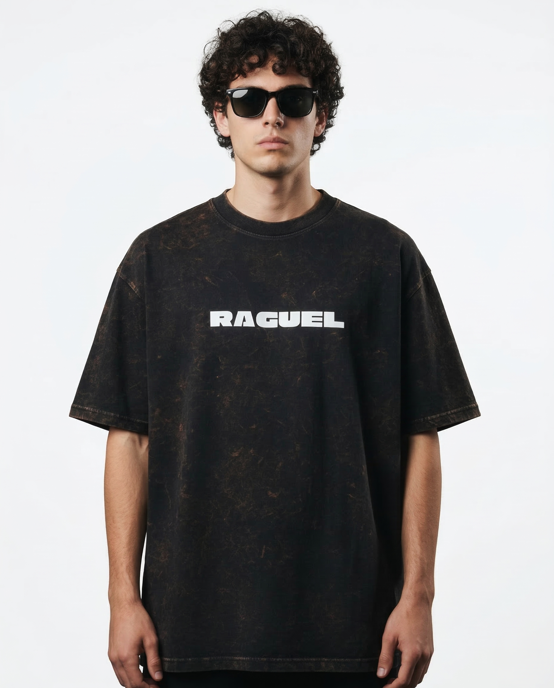Defi Rag Coffee Acidwash Oversize T-Shirt