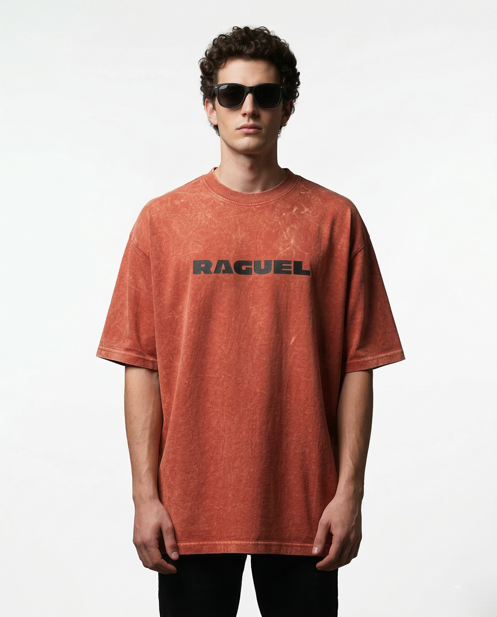 Defi Rag Orange Acidwash Oversize T-Shirt