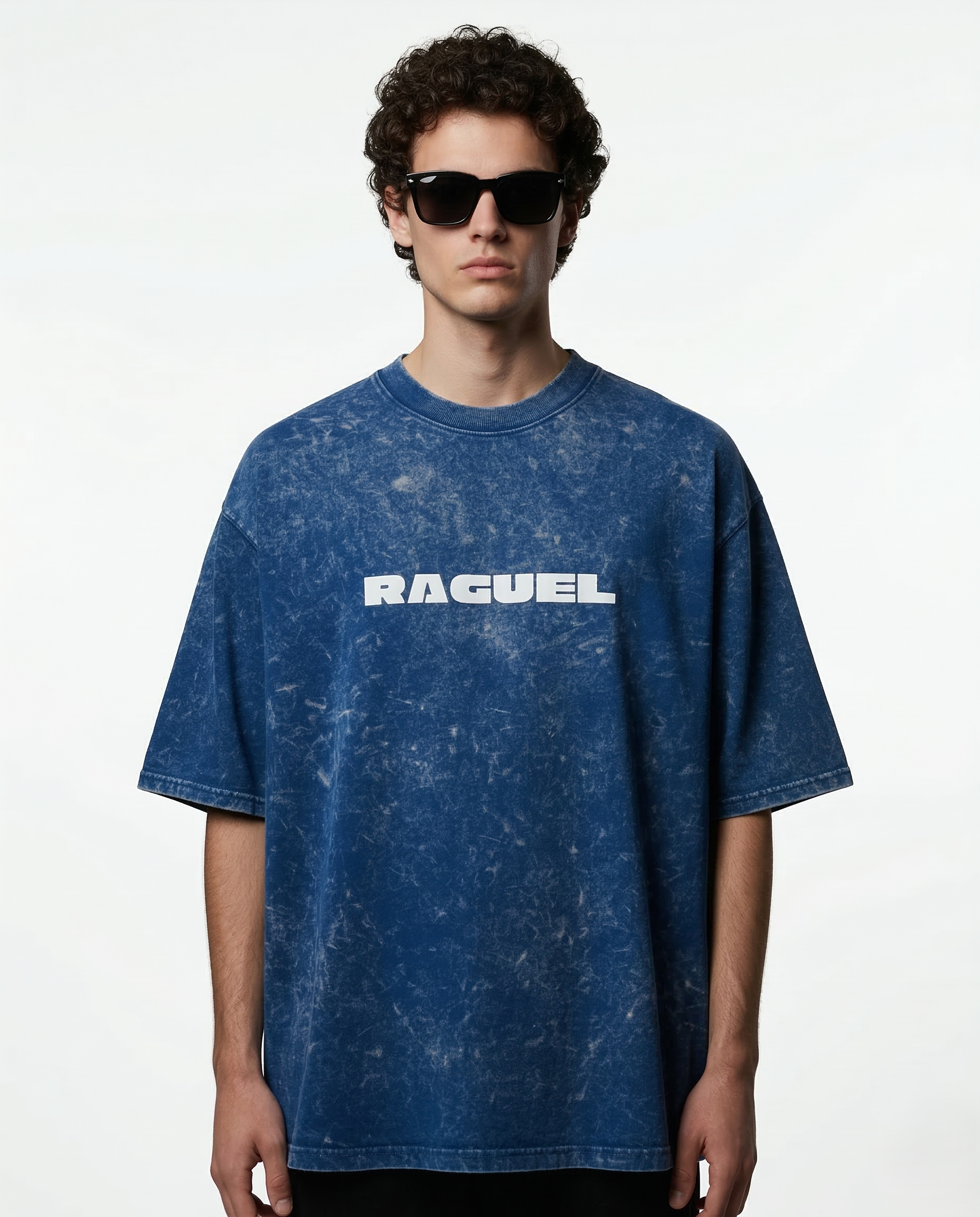 Defi Rag Blue Acidwash Oversize T-Shirt