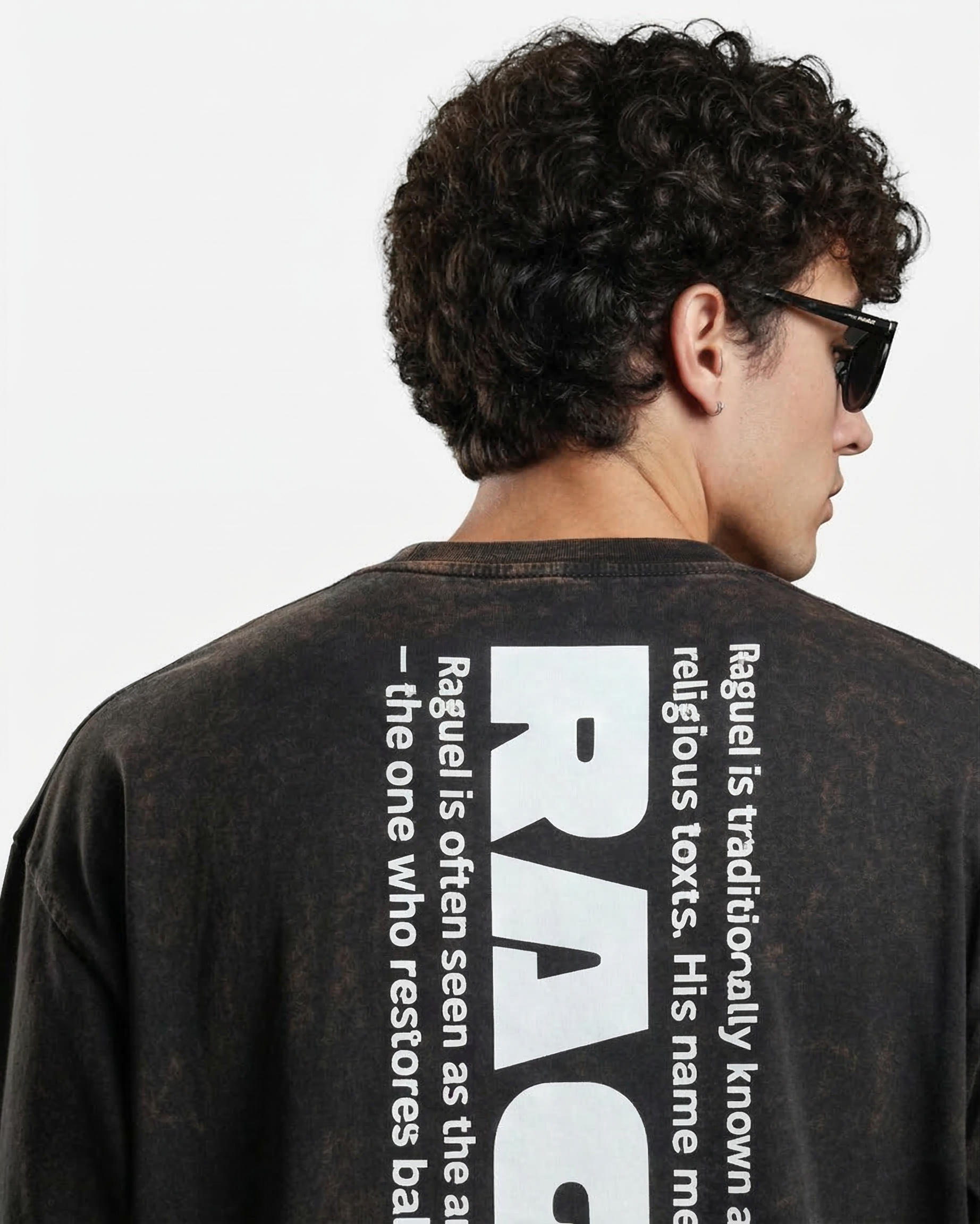 Defi Rag Coffee Acidwash Oversize T-Shirt