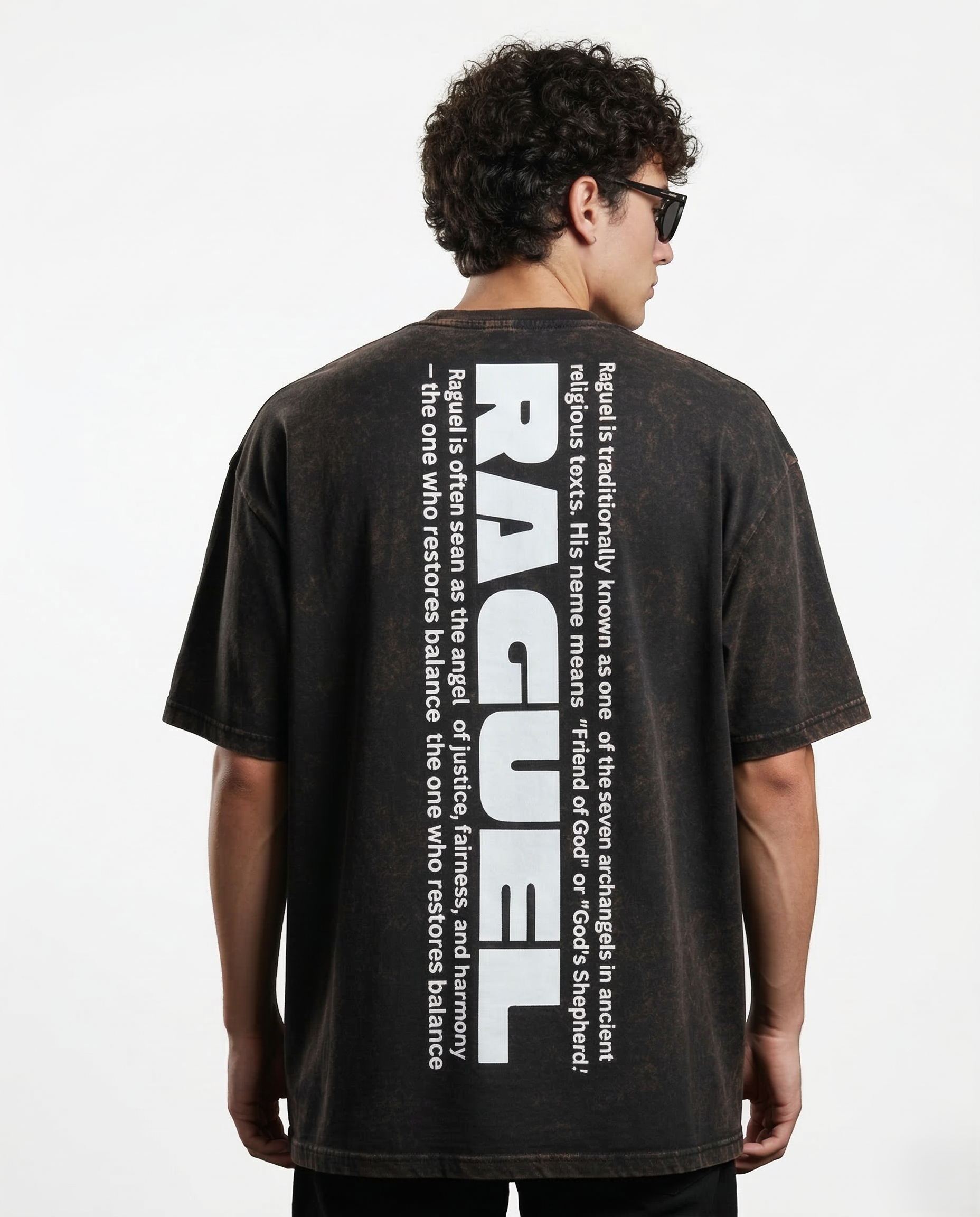 Defi Rag Coffee Acidwash Oversize T-Shirt