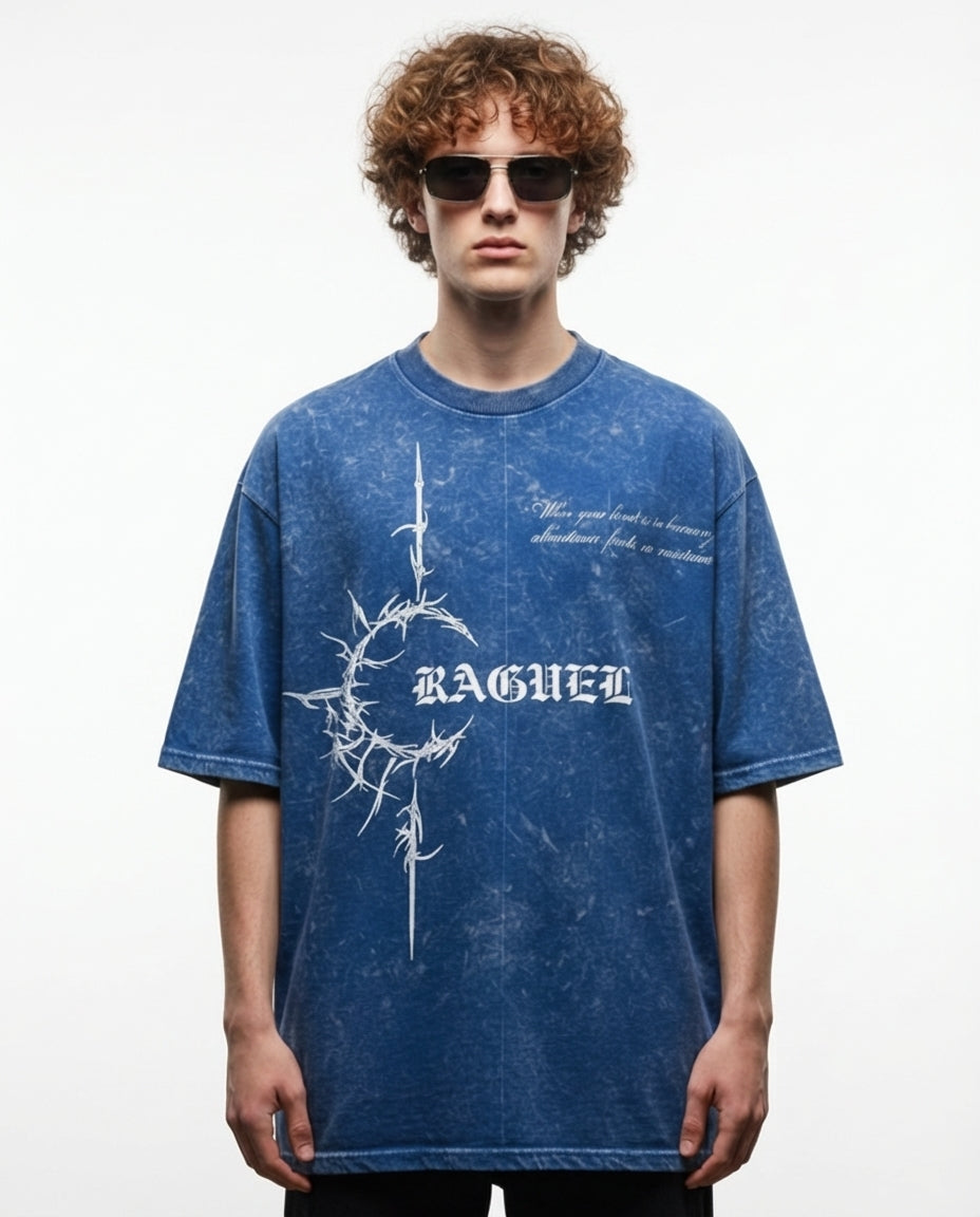 C-Rag Blue Acidwash Oversize T-Shirt